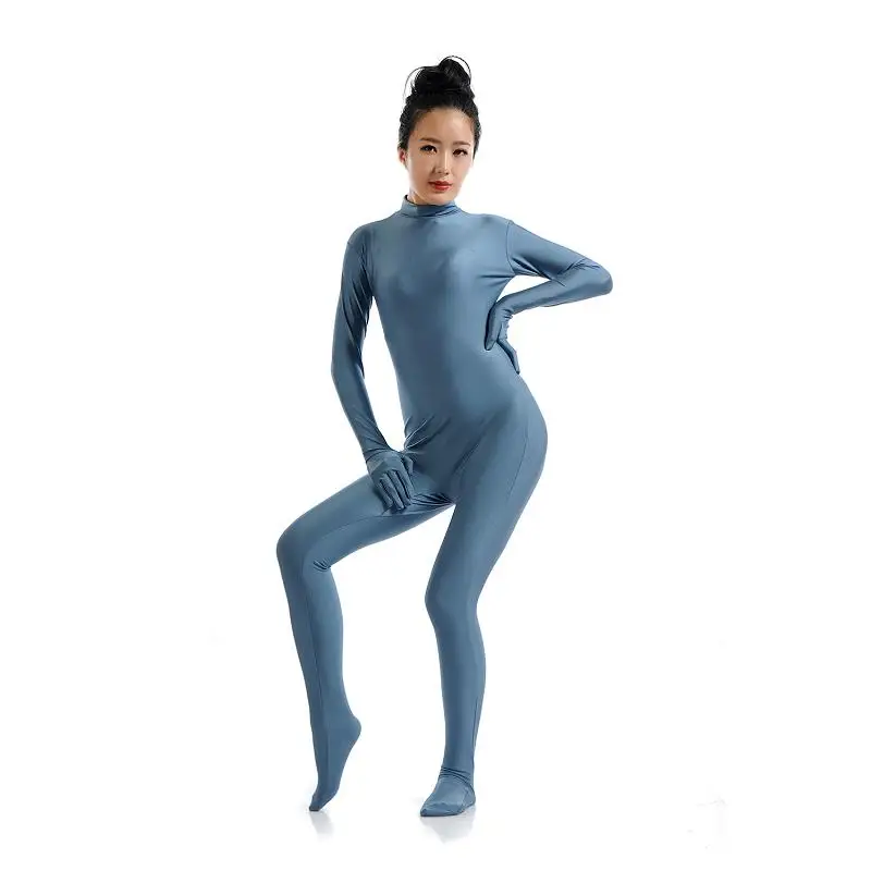Blue Cyan Детский костюм для косплея Для Взрослых Облегающий комбинезон костюм из кожи зентай облегающий костюм сценический перферманс карнавальный наряд на Хэллоуин унисекс - Цвет: Blue Cyan