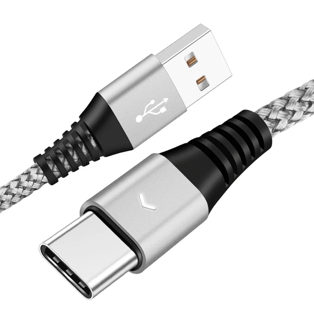 Silver OLAF светодиодный светильник usb type-C кабель для One Plus 6 5t USB C кабель для быстрой зарядки для samsung Galaxy S9 S8 Plus Xiaomi huawei - Цвет: Silver