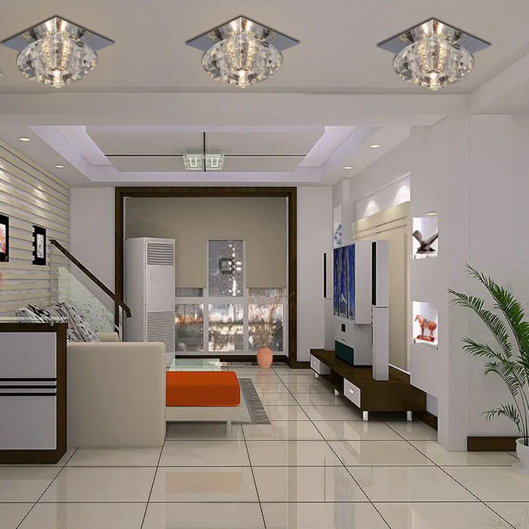 Минималистские потолочные светильники для прихожей хрустальные светодиодные