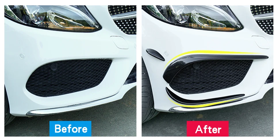 Передняя противотуманная фара для mercedes w205 amg Mercedes c Класс аксессуары W205 mercedes w205 углеродное волокно внешняя отделка