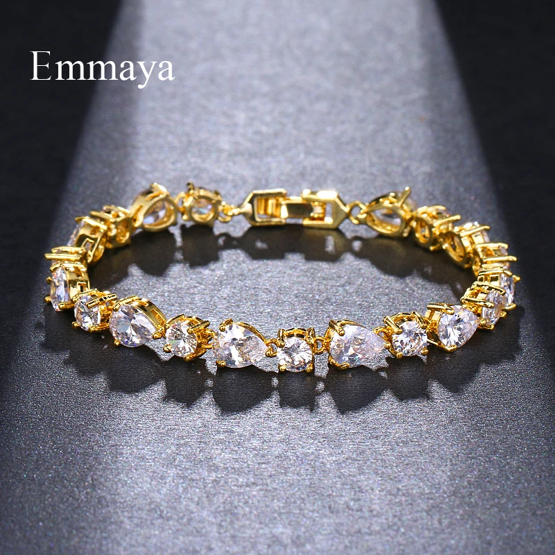 Браслеты Emmaya с австрийскими кристаллами женские Роскошные ювелирные украшения в