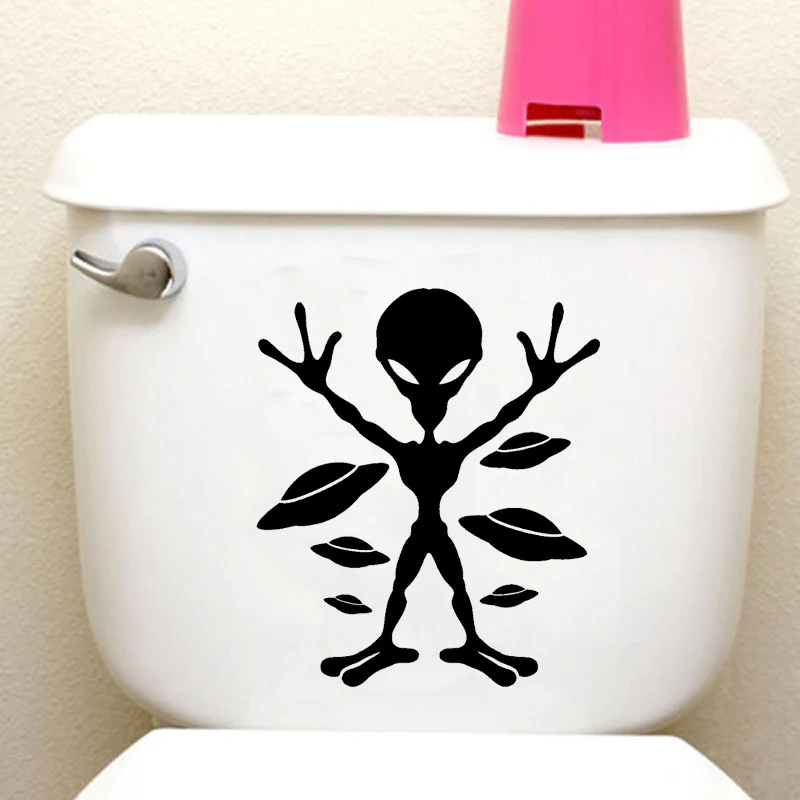 

Alien UFO Fashion Home Decor Vinyl Toilet Decals Wall Stickers 6WS0033