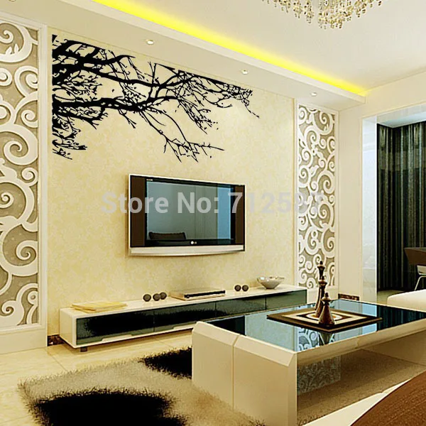 Большой ветке дерева наклейка пропуск домашнего декора виниловые росписи