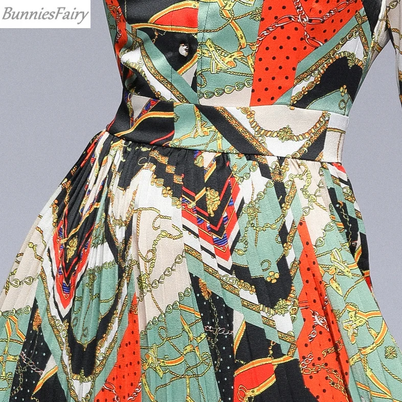 BunniesFairy 2019 дизайнерское элегантное весеннее женское винтажное Плиссированное