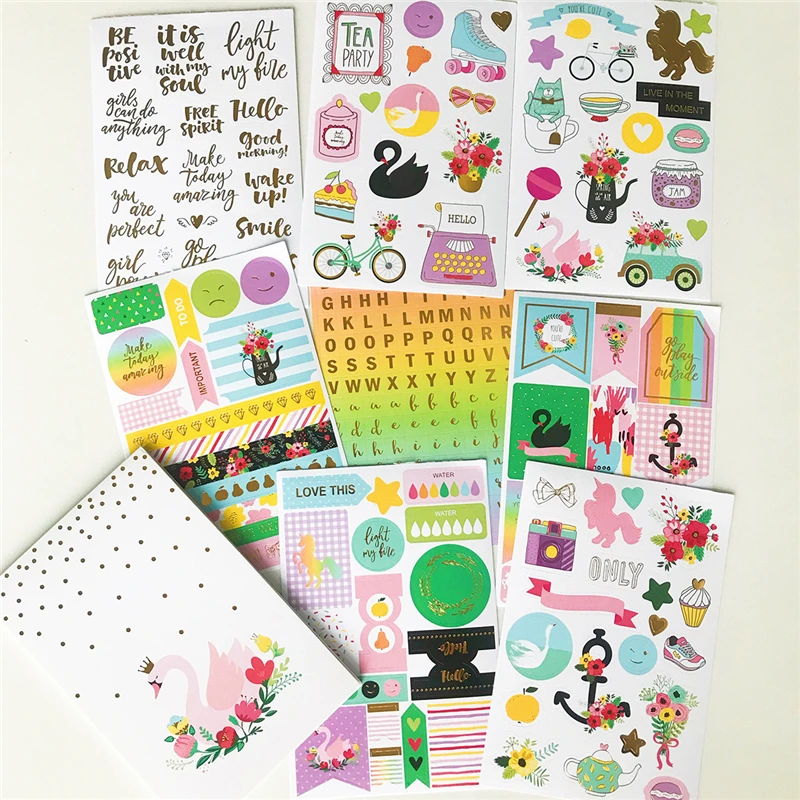 Любимые наклейки для журналирования Lovedoki Scrapbooking Стикеры для блокнота Декоративная этикетка Алфавитная аксессуары для планера Школьные канцелярские товары.