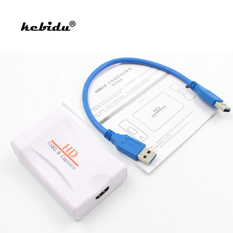 

Kebidu Новый USB 3,0 захват HD к USB3.0 видео Захват ключ HD 1080P диск бесплатно превосходное устройство захвата для Windows Linux MAC