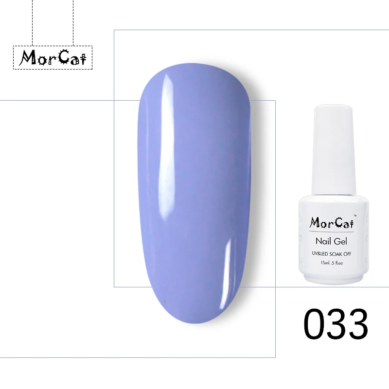 033 Гель-лак MorCat для ногтей розовый цвет УФ-лак Гель-лак УФ-гель для ногтей Гель-лак Vernis Полупостоянный дизайн ногтей - Цвет: 033