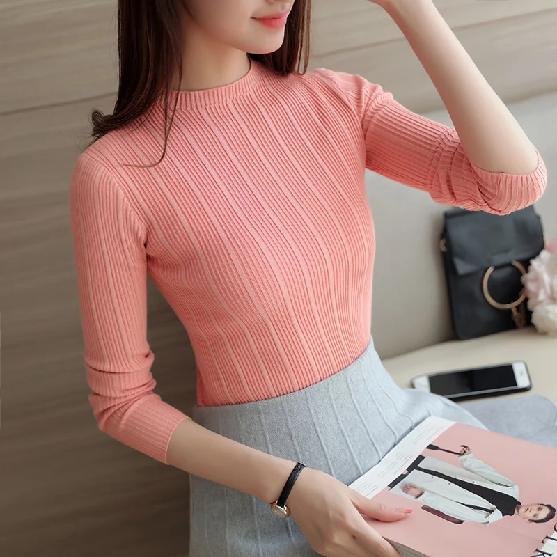 Осенне-зимнее Короткое женское пальто OHCLOTHING 2021 тонкий свитер-водолазка в