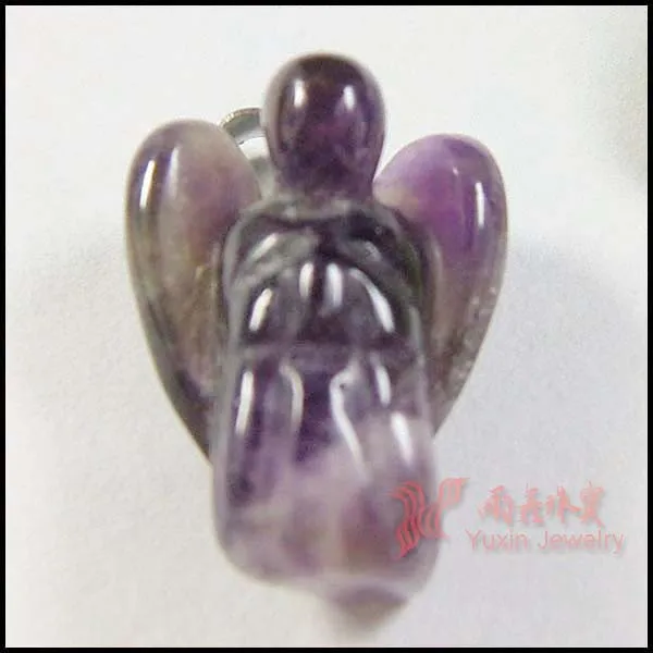 Романтические Подвески в виде натурального аметиста с фиолетовым кристаллом