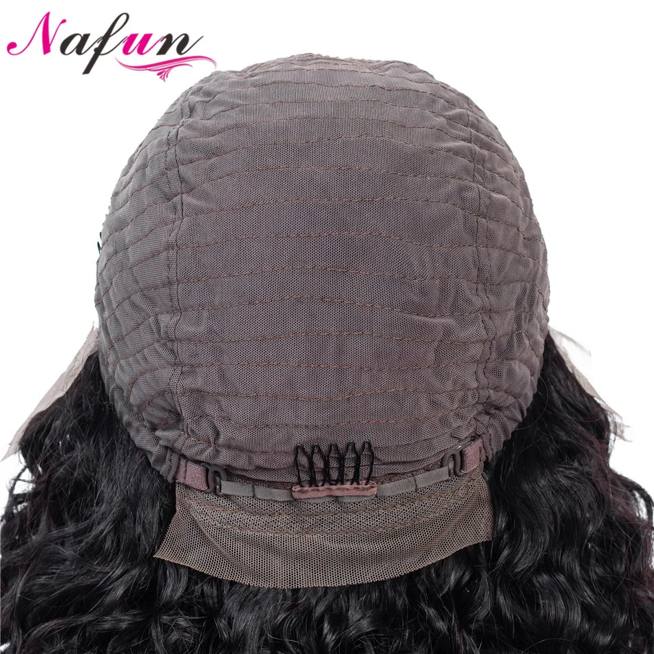 Nafun Hair13X4 короткий Боб Синтетические волосы на кружеве человеческих волос парики с детскими волосами малазийские волосы с однонаправленной кутикулой для черный Для женщин глубокая волна Синтетические волосы на кружеве парики