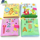 Тканевая книга для развития интеллекта обучающая игрушка Мягкая тканевая обучающая познавательная книга для детей 0-12 месяцев Тихая для новорожденных