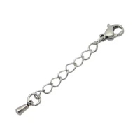 10pcslot 5cm5 5cm6cm6 5cm7cm stainless steel bracelet extended chains with lobster claps fit diy jewelry making findings