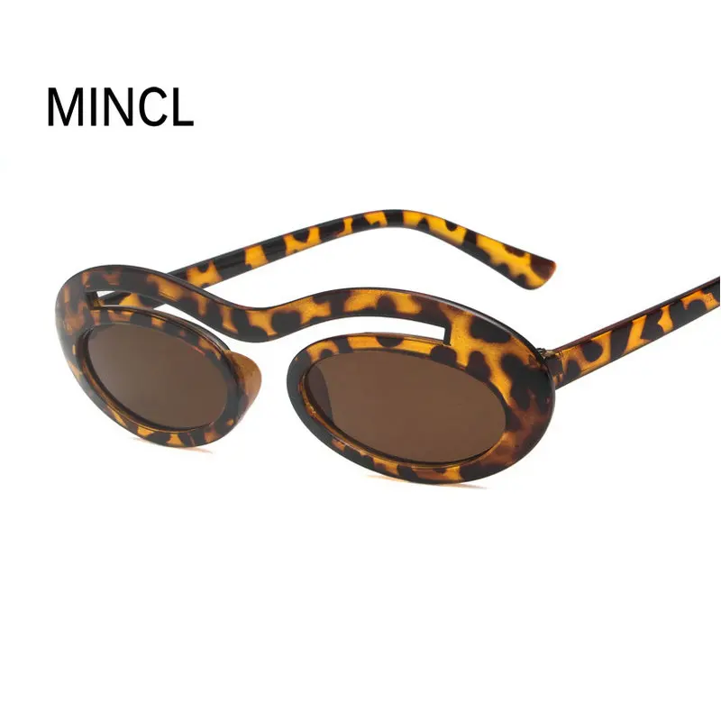 Женские и мужские круглые солнцезащитные очки MINCL/в стиле панк красные желтые