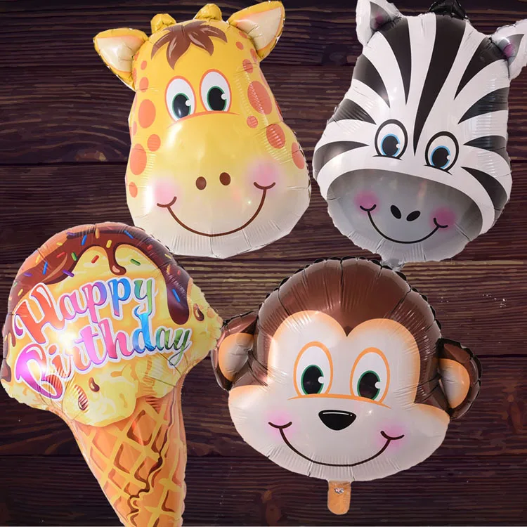 1 шт. воздушный шар большого размера в виде животных тигра Льва зебры оленя и