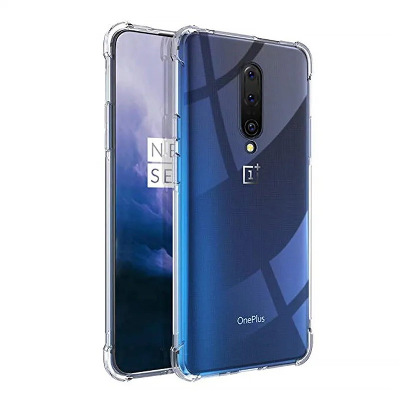Противоударный чехол для Oneplus 7 Pro прозрачный силиконовый 6T 6 5T 5 3T 3 прозрачная