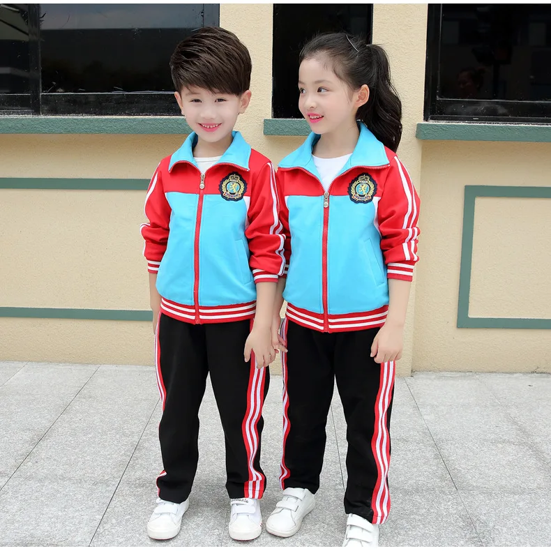 2017 Adult Children's Primary School Uniforms Teenage Autumn long sleeve sports outwear clothing Kids tracksuit outfit | Тематическая