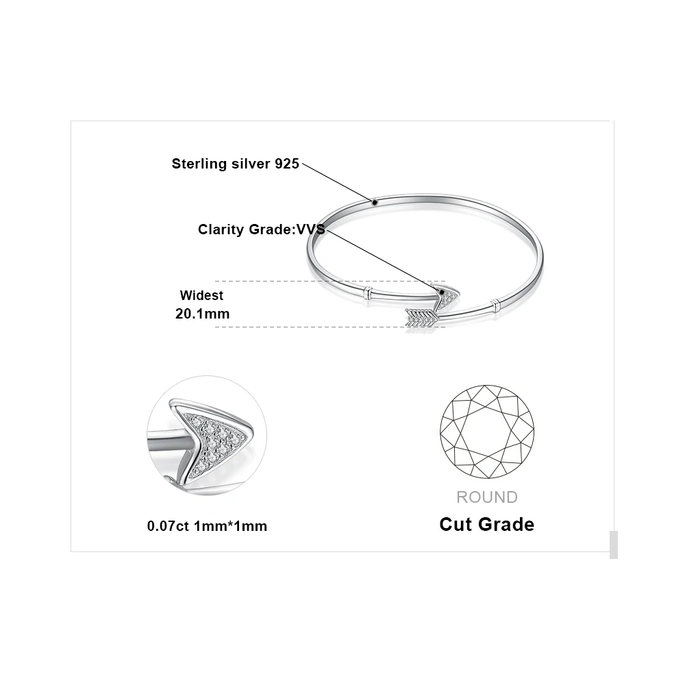 JewelryPalace стерлингового серебра 925 стрела купидона кубический цирконий