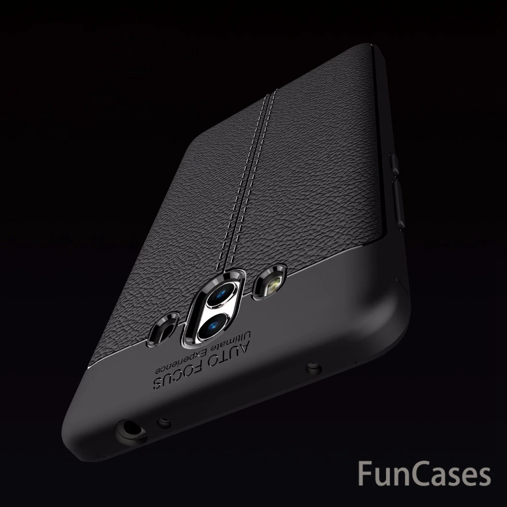 Мягкий ТПУ кожаный чехол из углеродного волокна панель для Huawei Mate 10 Fundas