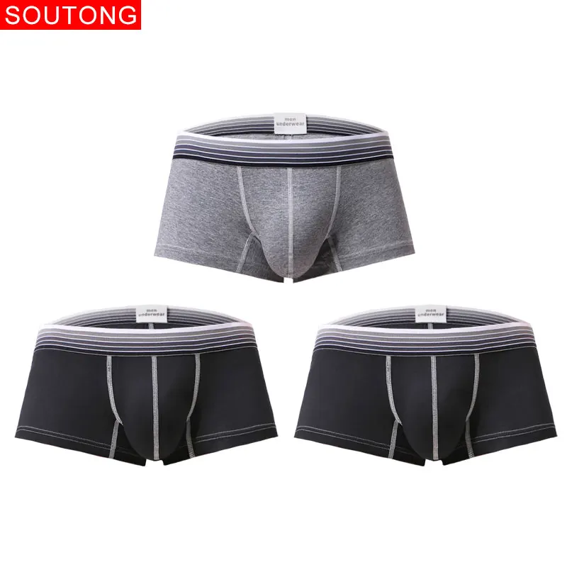 Soutong 3 шт./партия, мужское нижнее белье, боксеры, трусы мужские хлопковые, мягкие трусы, нижнее белье, Masculina Cueca, мужское нижнее белье, мужские боксеры - Цвет: group 4