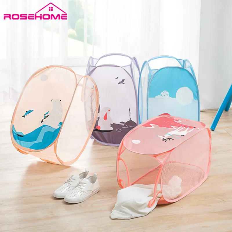 ROSEHOMELaundry корзина складная сумка для белья Милая мультяшная хранения с принтом