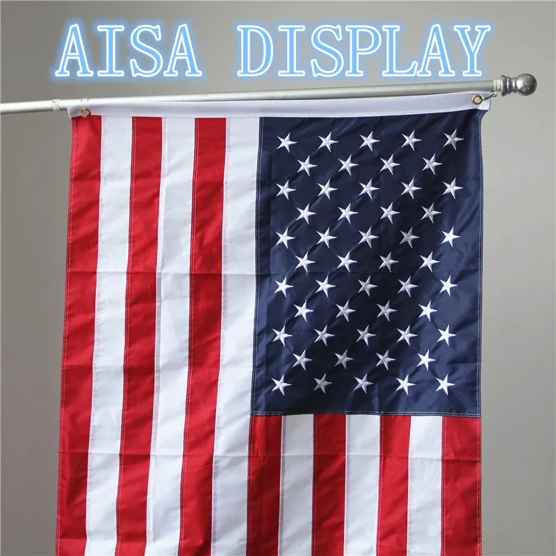 Нейлоновый флаг США-3x5 футов. Американский США с вышитыми звездами и пришитыми полосами