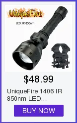 UniqueFire 1407 IR 940 светодиодный фонарик 3 режима Портативный 30 мм выпуклая линза факел с переключатель Rat Tail для спорта на открытом воздухе