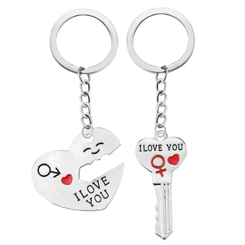 Парный брелок с надписью I LOVE YOU Heart кольцо Love Arrow цепочка для ключей подарок на