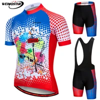weimostar france team cycling jersey set men summer pro cycling clothing ropa ciclismo anti uv mtb bike clothing bicycle clothes