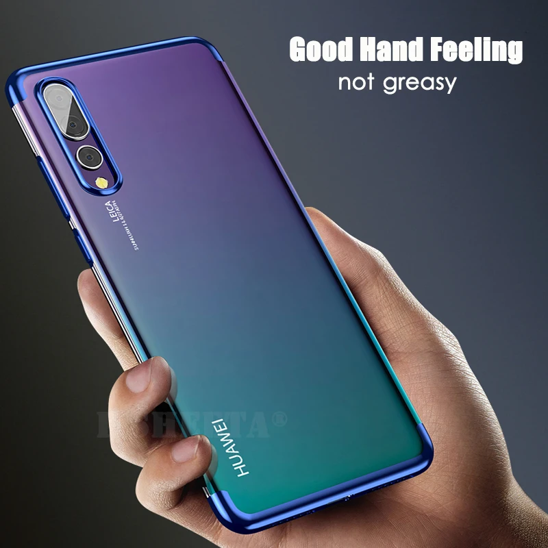 Тонкий Прозрачный Силиконовый ТПУ гелевый Чехол для Huawei P20 Lite Nova 3 3i Honor 7X 8X Play 7C Pro Y5