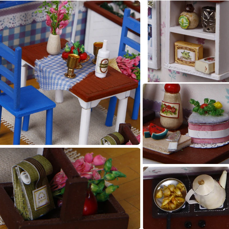 Теплая кофейная кукольная мебель 3D Миниатюрный Кукольный домик игрушки для