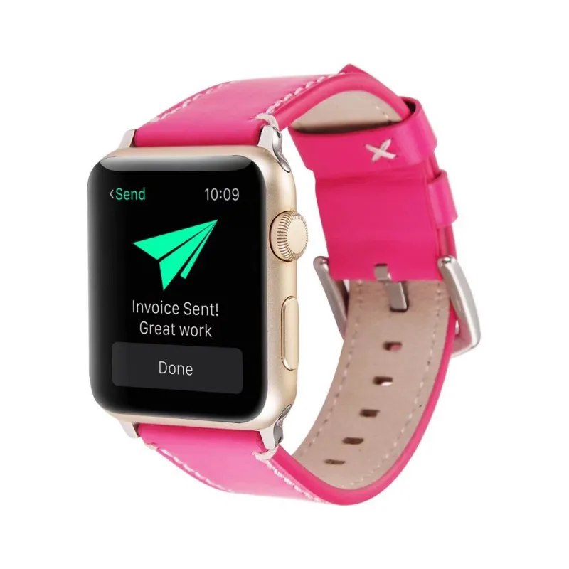 Роскошные Натуральная кожа часы ремешок для Apple Watch iWatch серии 1 2 3 ремешок из воловьей кожи браслет из натуральной кожи 42 мм 38 мм