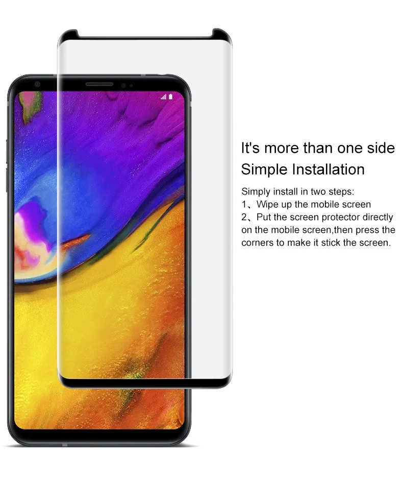 3D изогнутое закаленное стекло для LG V35 ThinQ полное покрытие экрана Защитная пленка