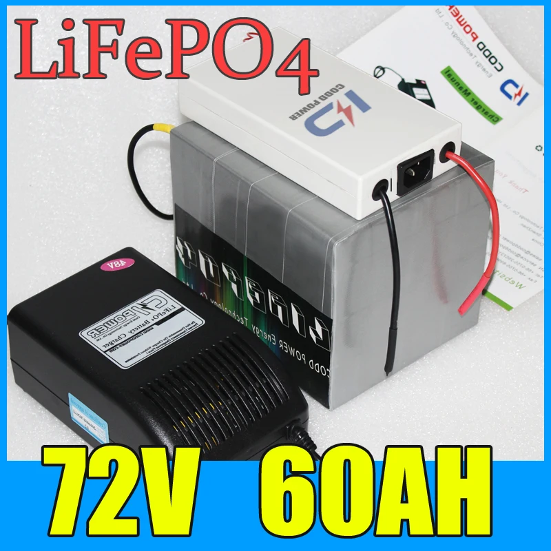 Аккумулятор для гольфа 72 В 60 ач LiFePO4 длительный срок службы 4000 Вт литиевая батарея