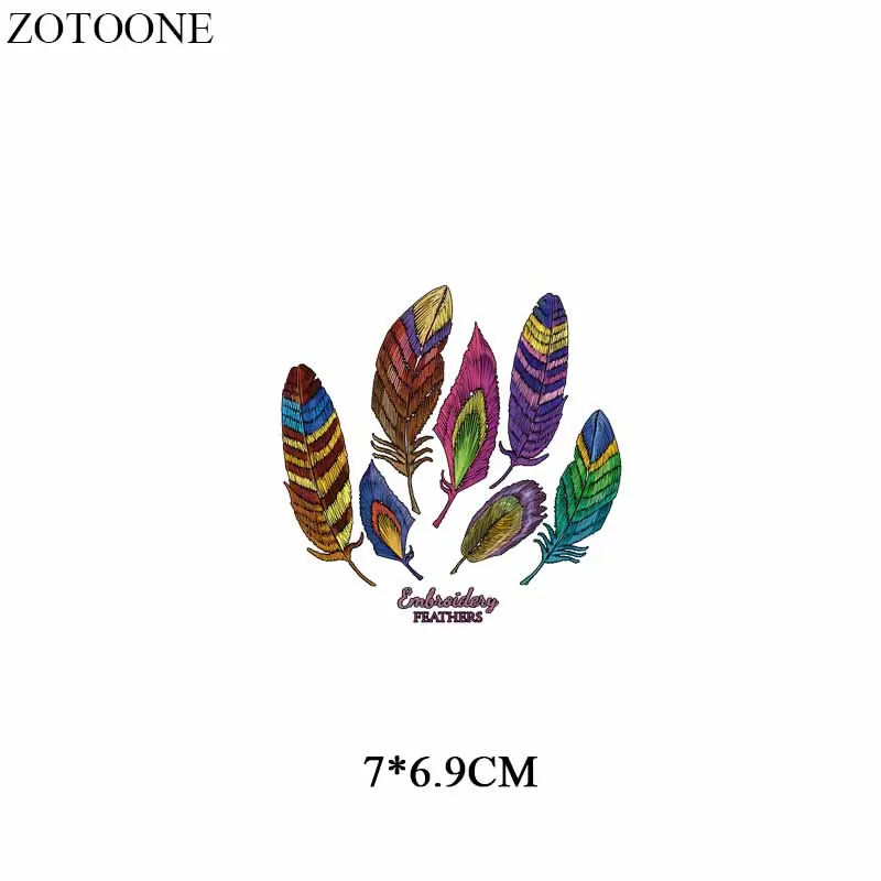 ZOTOONE модные перьевые накладные железные накладки для одежды DIY термопереводные