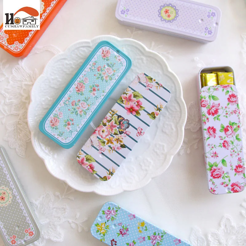 CUSHAWFAMILY прямоугольная скользящая крышка мини-железный ящик коробка для хранения