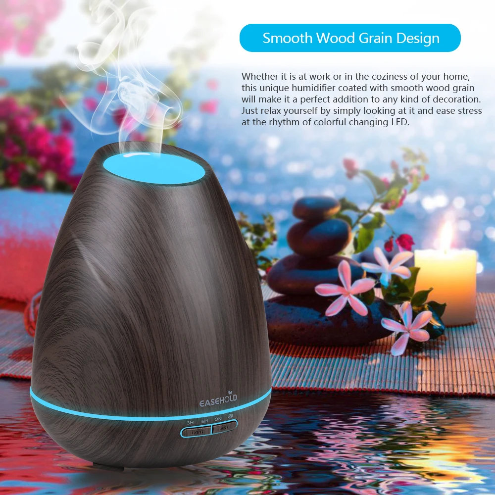 EASEHOLD ультразвуковой увлажнитель воздуха с ароматизатором 400 мл|cool mist humidifier|mist