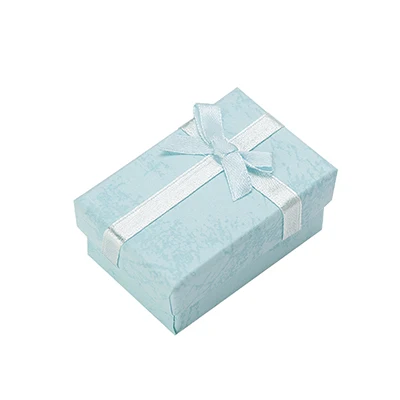 Light Blue 60 шт. коробка для ювелирных изделий серьги ожерелье кольца Подарочная коробка Упаковка высокое качество бумажный дисплей ювелирных изделий с белой губкой - Цвет: Light Blue