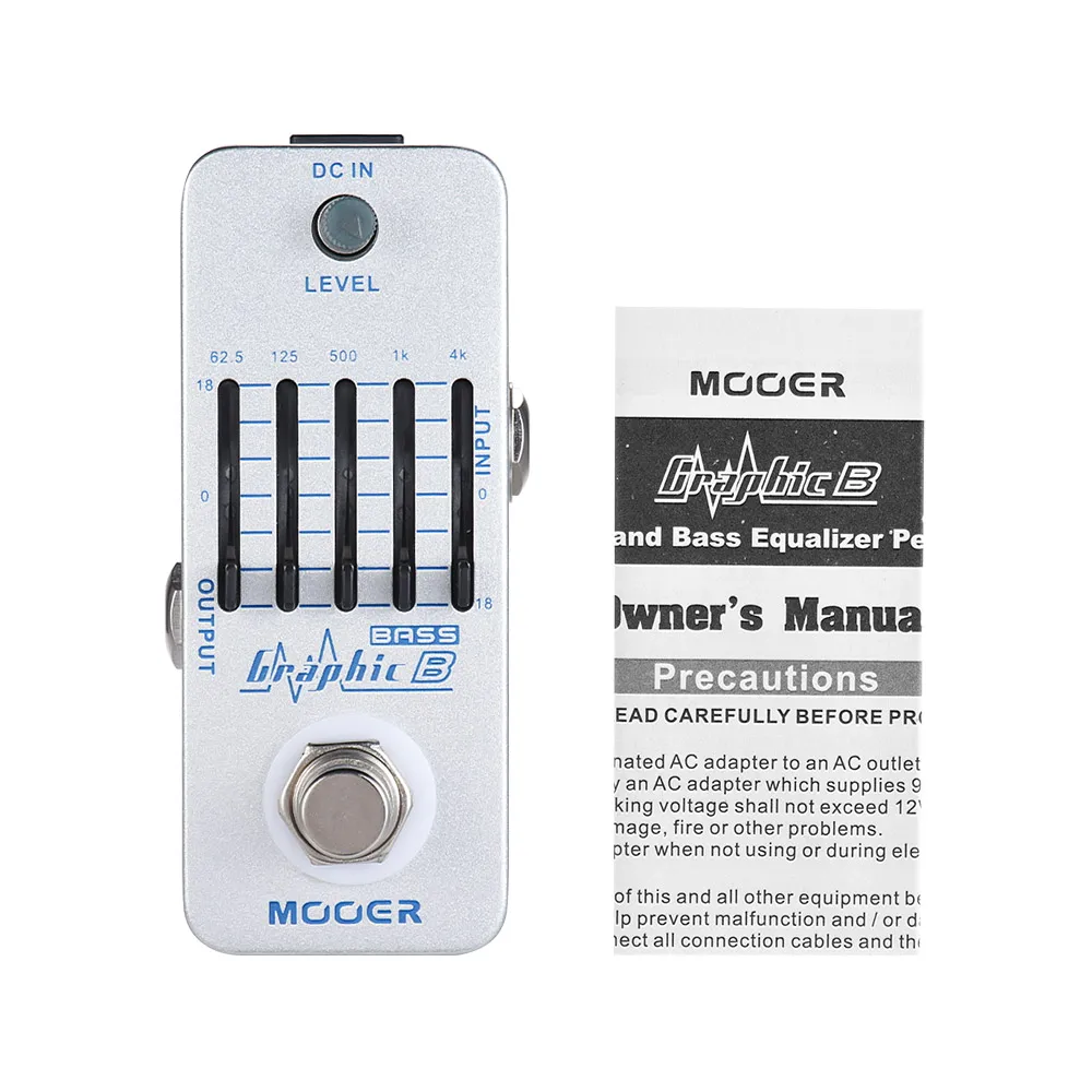 Портативный MOOER Графический B 5 полосным эквалайзером бас эквалайзер педаль