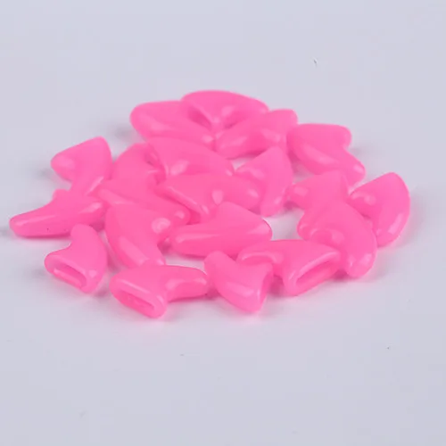 Bright Pink Котов котенок лапы Уход за ногтями коготь колпачки+ клей+ аппликатор Резиновый ПЭТ лак для ногтей/колпачки для лап товары для кошек - Цвет: Bright Pink