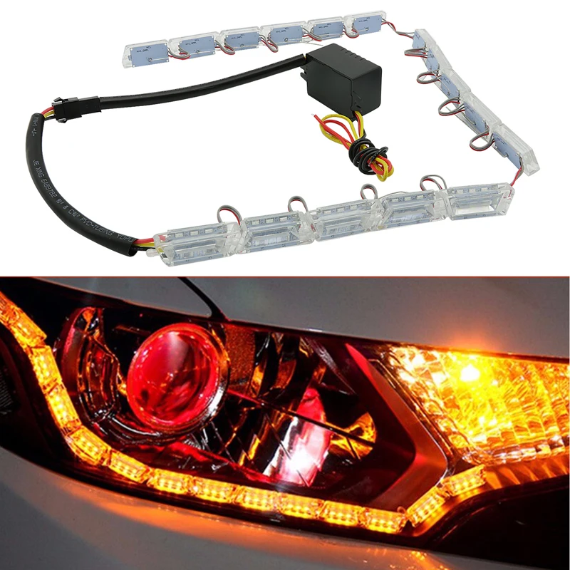 Автомобильный светодиодный DRL Противотуманные светодиодные полосы света для bmw