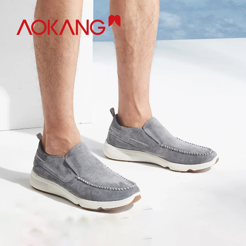 Мужская обувь AOKANG Мягкая комфортная повседневная из натуральной кожи на весну и