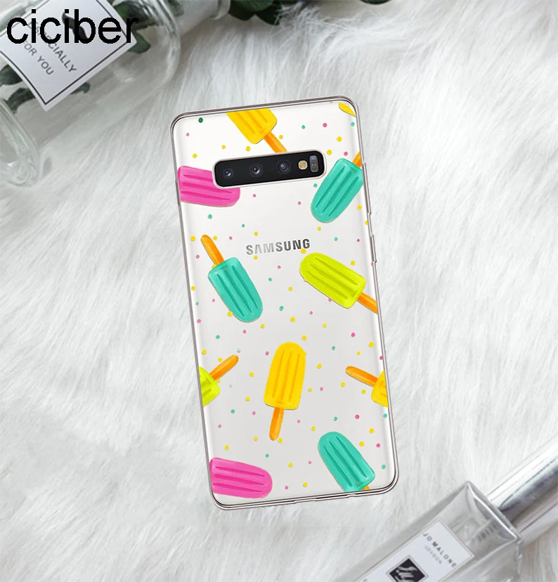 Ciciber мороженое пицца еда для samsung Galaxy S9 S10 S8 + Plus S10e Чехол Мягкий ТПУ чехлы телефона