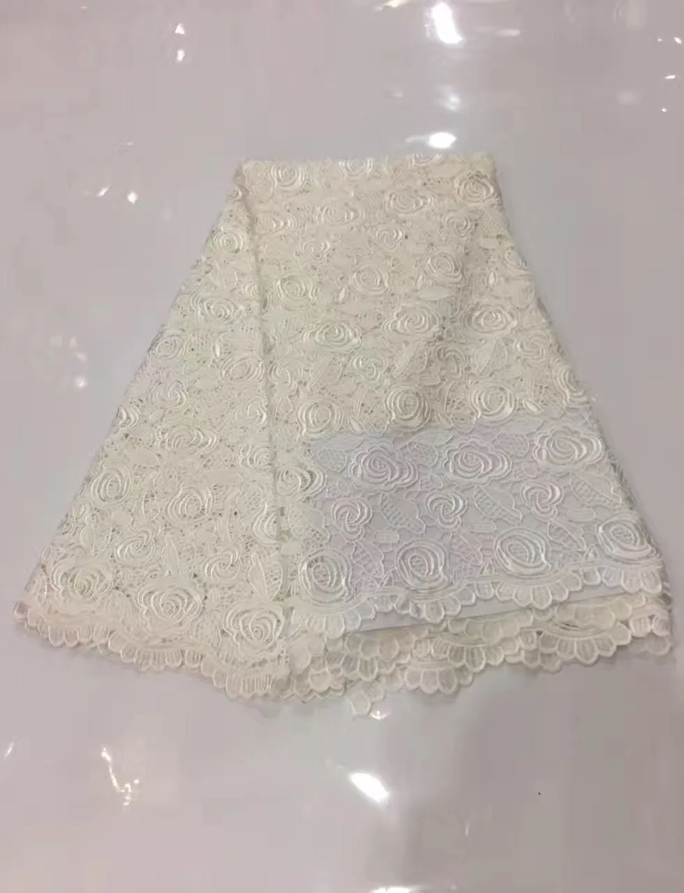 African White Lace Fabrics High Quality Cheap French Beautiful Nigerian Cord For Bridal | Дом и сад