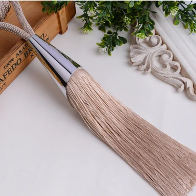 Beige Qgvish 2 шт. кисти для занавесок бахрома подхваты для подвешивания ремни шары связывающие веревки кисточки Ремни Аксессуары для штор завязываются назад домашний декор - Цвет: Beige