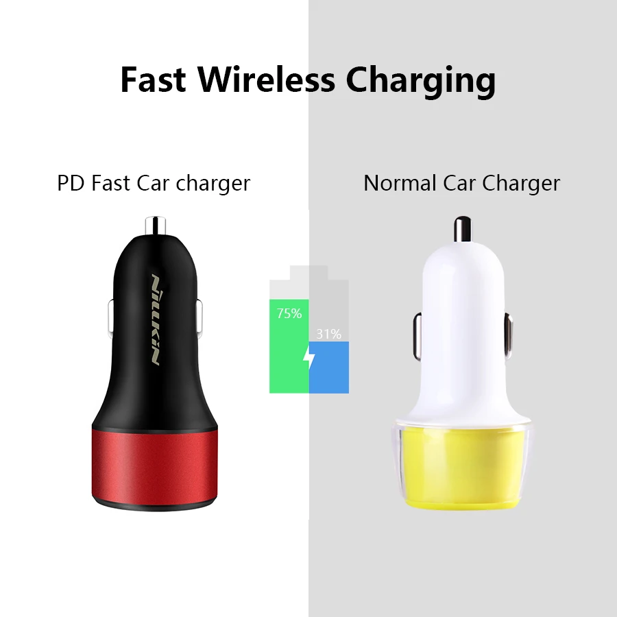 NILLKIN PD автомобильное зарядное устройство USB Quick Charge 3 0 для мобильного телефона type C