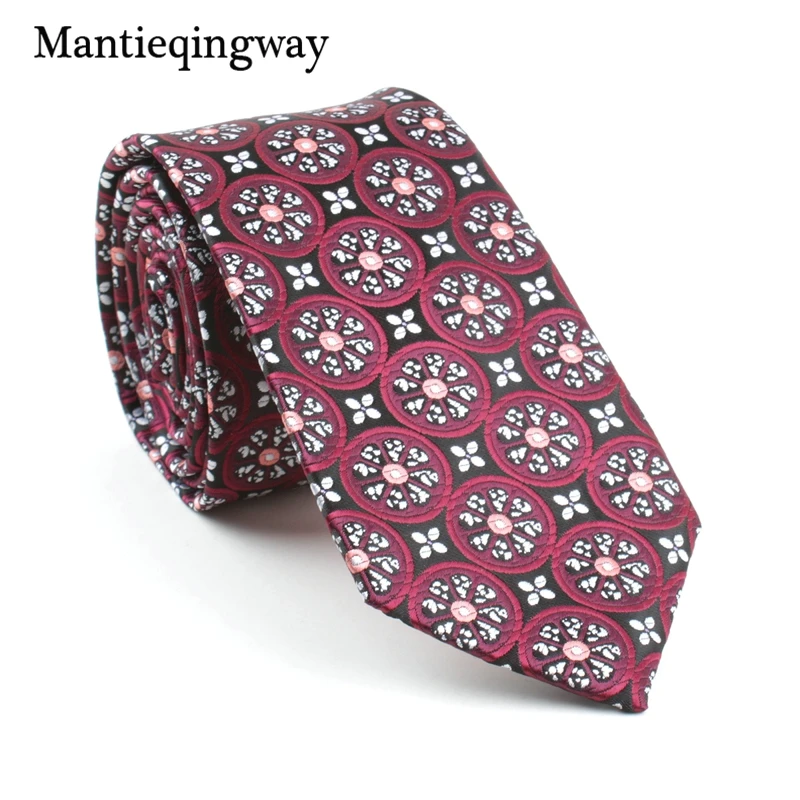 Mantieqingway полиэстер Галстуки для Для мужчин Повседневное цветочный галстук