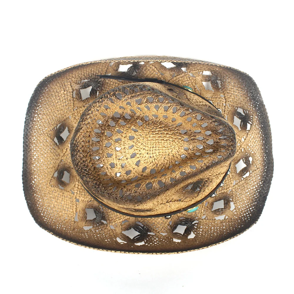 Соломенная ковбойская шляпа в ковбойском стиле женская и мужская от солнца