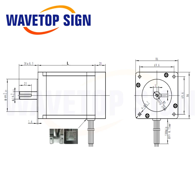 Драйвер шагового двигателя WaveTopSign NEMA 34 с замкнутым контуром HSS86 + мотор 86HSE8N BC38