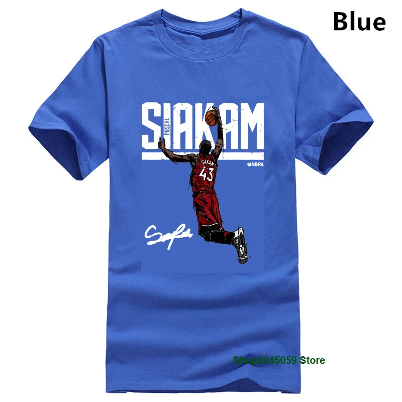 Синий Pascal Siakam Футболка-Toronto Basketballer Мужская одежда-Pascal Siakam Hyper хлопковые футболки с коротким рукавом мужская одежда - Цвет: Синий