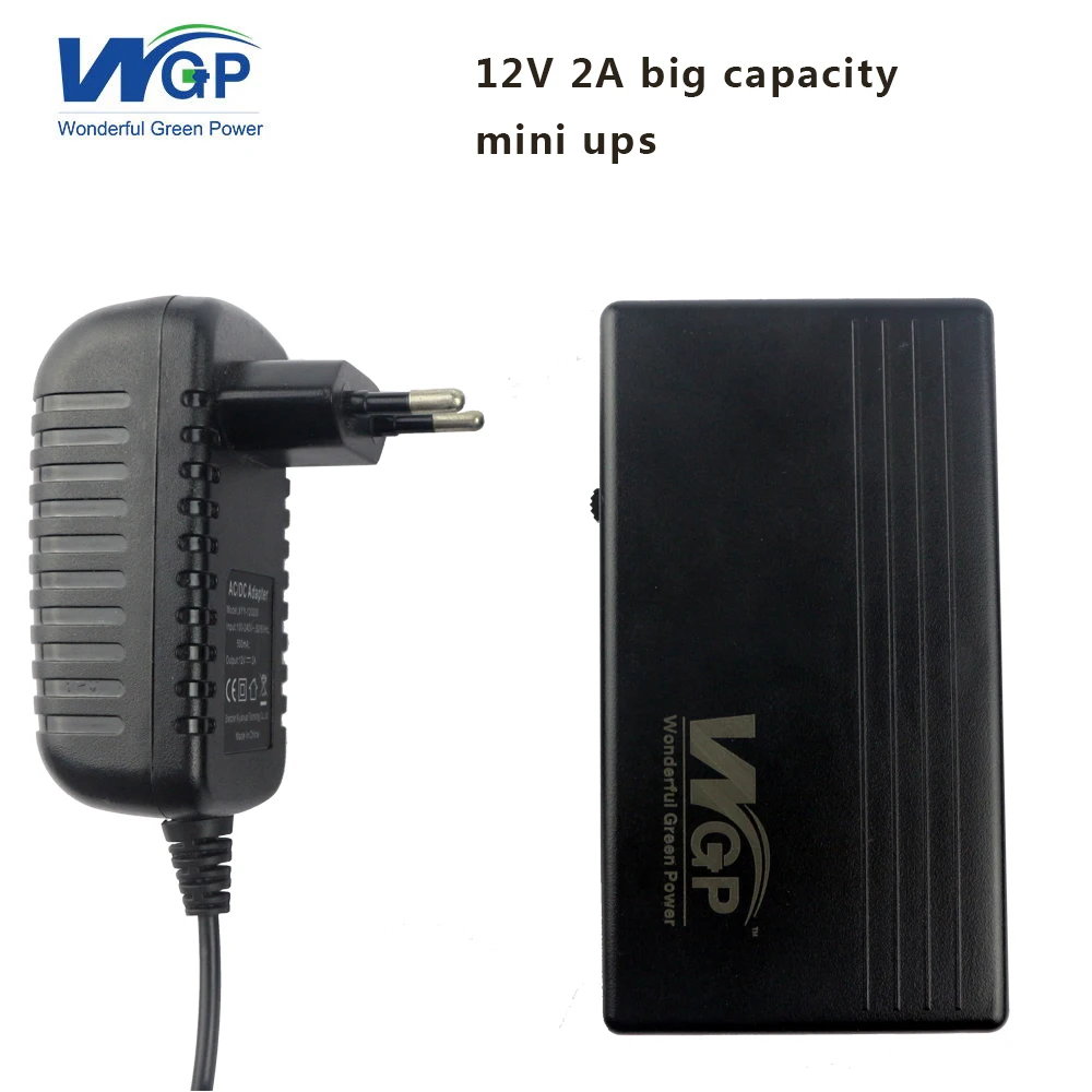Высокая производительность 12V 2A мини ups 7800 мА/ч, источник бесперебойного электропитания постоянного тока источник бесперебойного питания для безопасности камера для уличной съемки+ 12V адаптер питания штепсельная вилка европейского стандарта